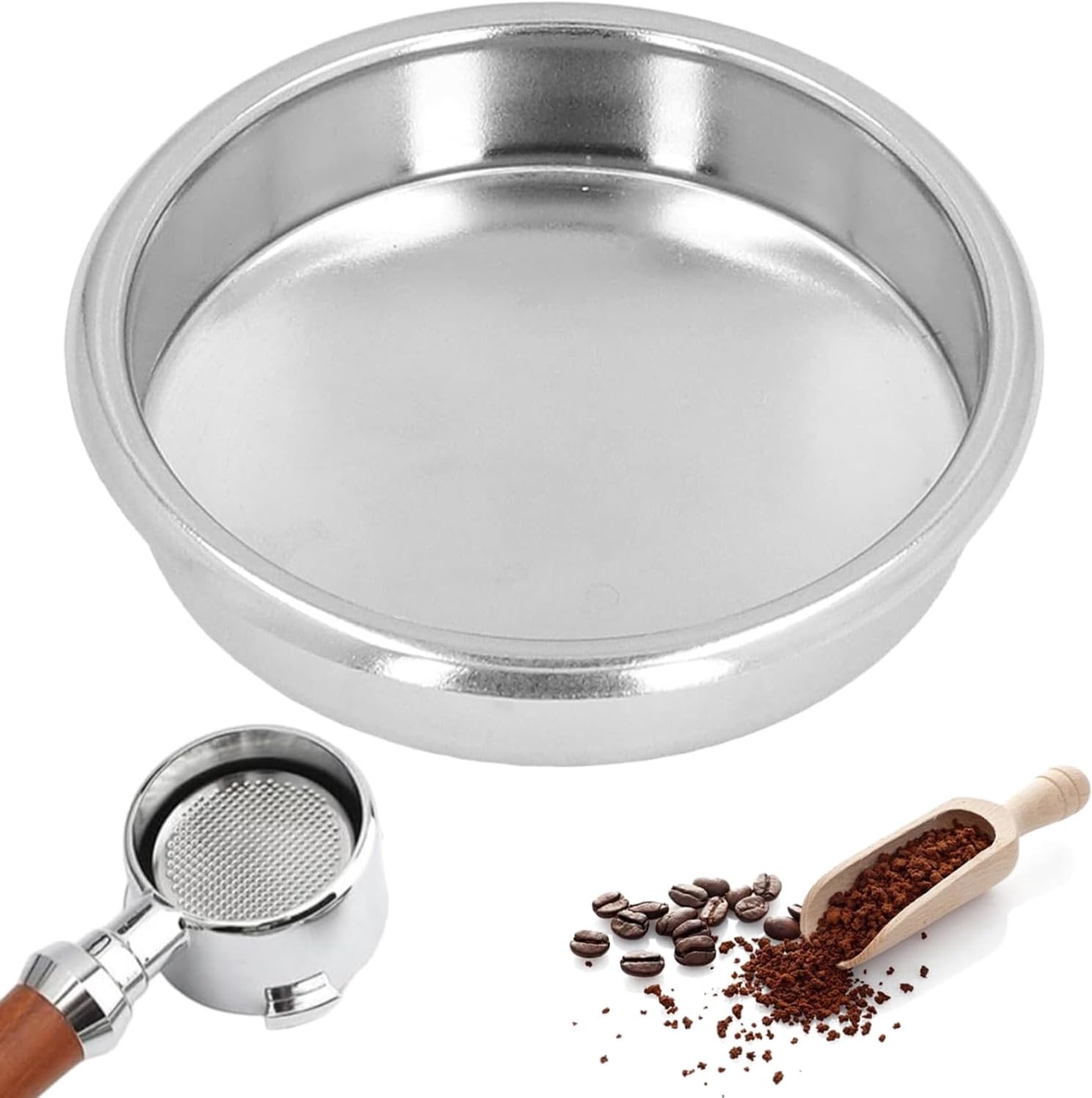 Backflush Blind Disc 58 Mm Stainless Steel Backflush Insert Disc Blind Filter for Semi-Automatic Coffee Machines - ShopVlot
