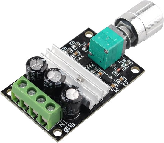 2 Stuks PWM DC Motor Speed Controller, 6V 12V 24V 28V 3A 80W DC Motor Speed Controller PWM Verstelbare Variabele Snelheid Schakelaar DC Motor Driver 1203BK — afbeelding 2