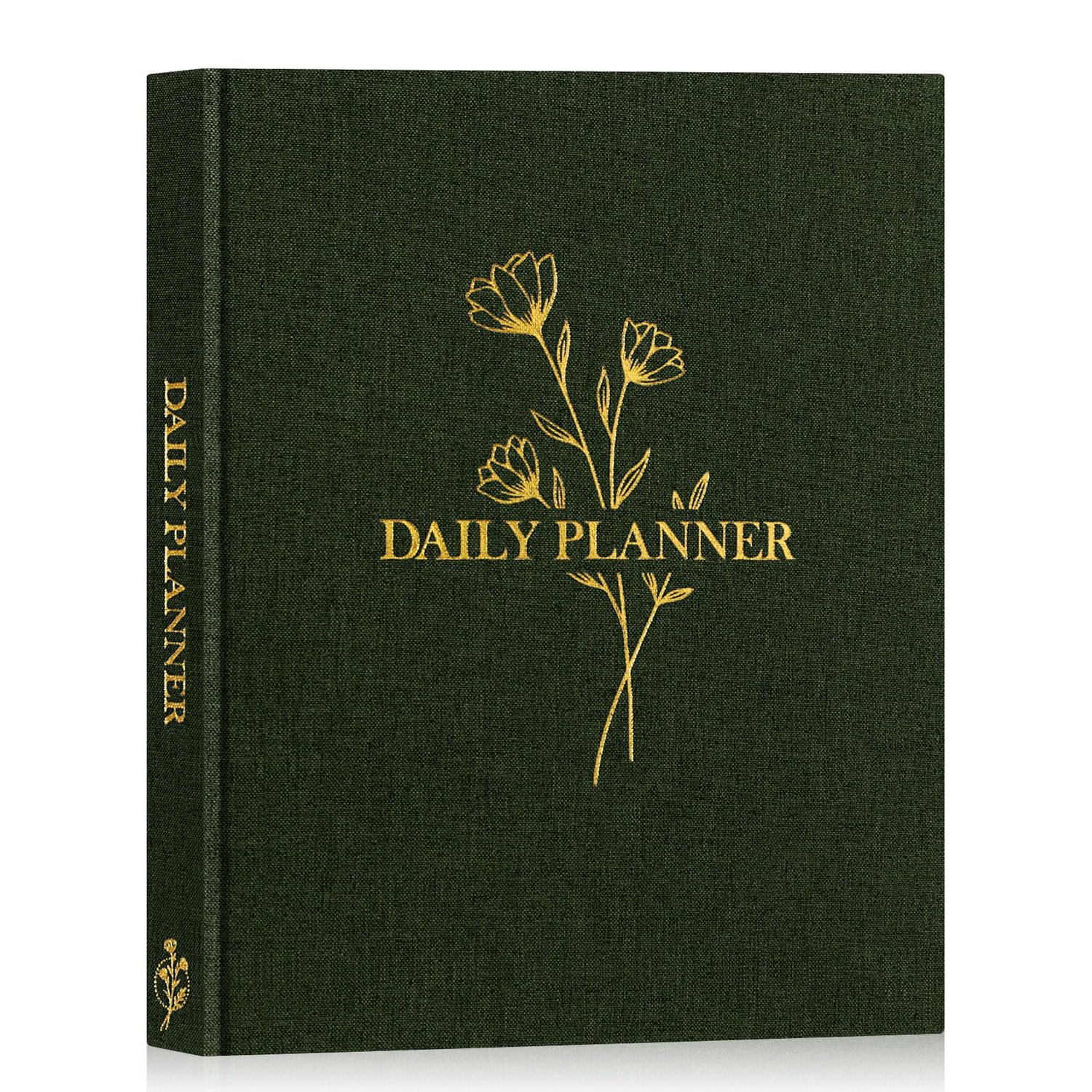 Lanpn Ongedateerde dagelijkse planner, uurschema, notitieboek, 196 pagina's, 2 pagina's per dag, to-do-lijst - ShopVlot