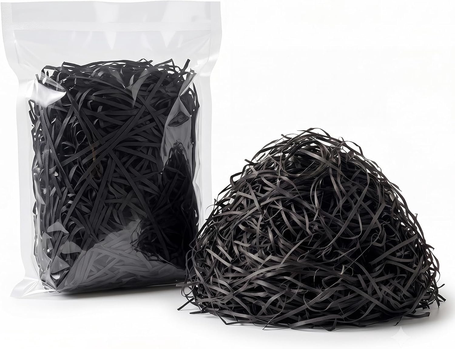 Papiersnippers vulling 160g - zwart - premium uitstraling - perfect voor luxe cadeaus - ShopVlot