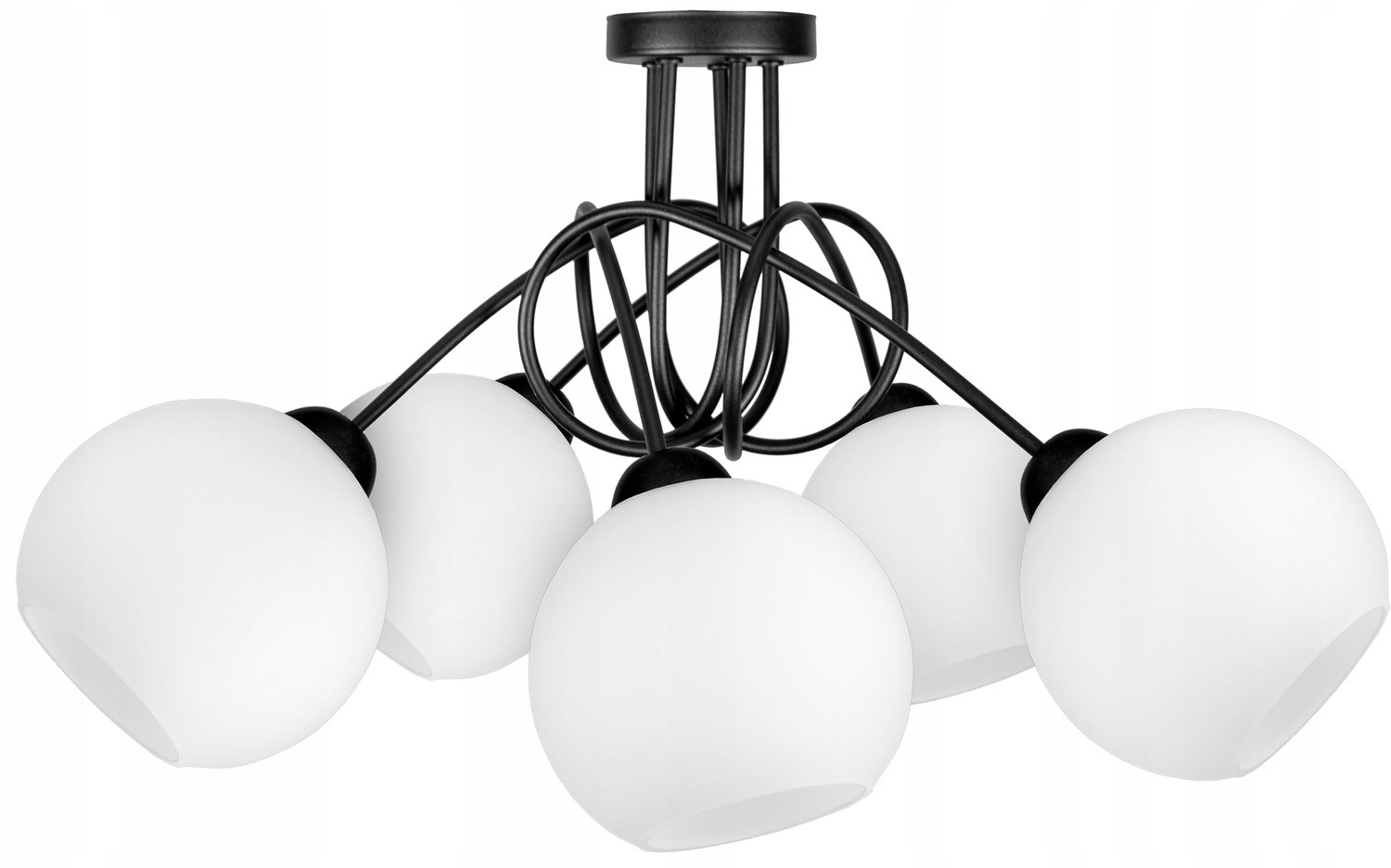 Merkloze Glazen Hanglamp met 5xE27 Fitting - Stijlvol en Modern
