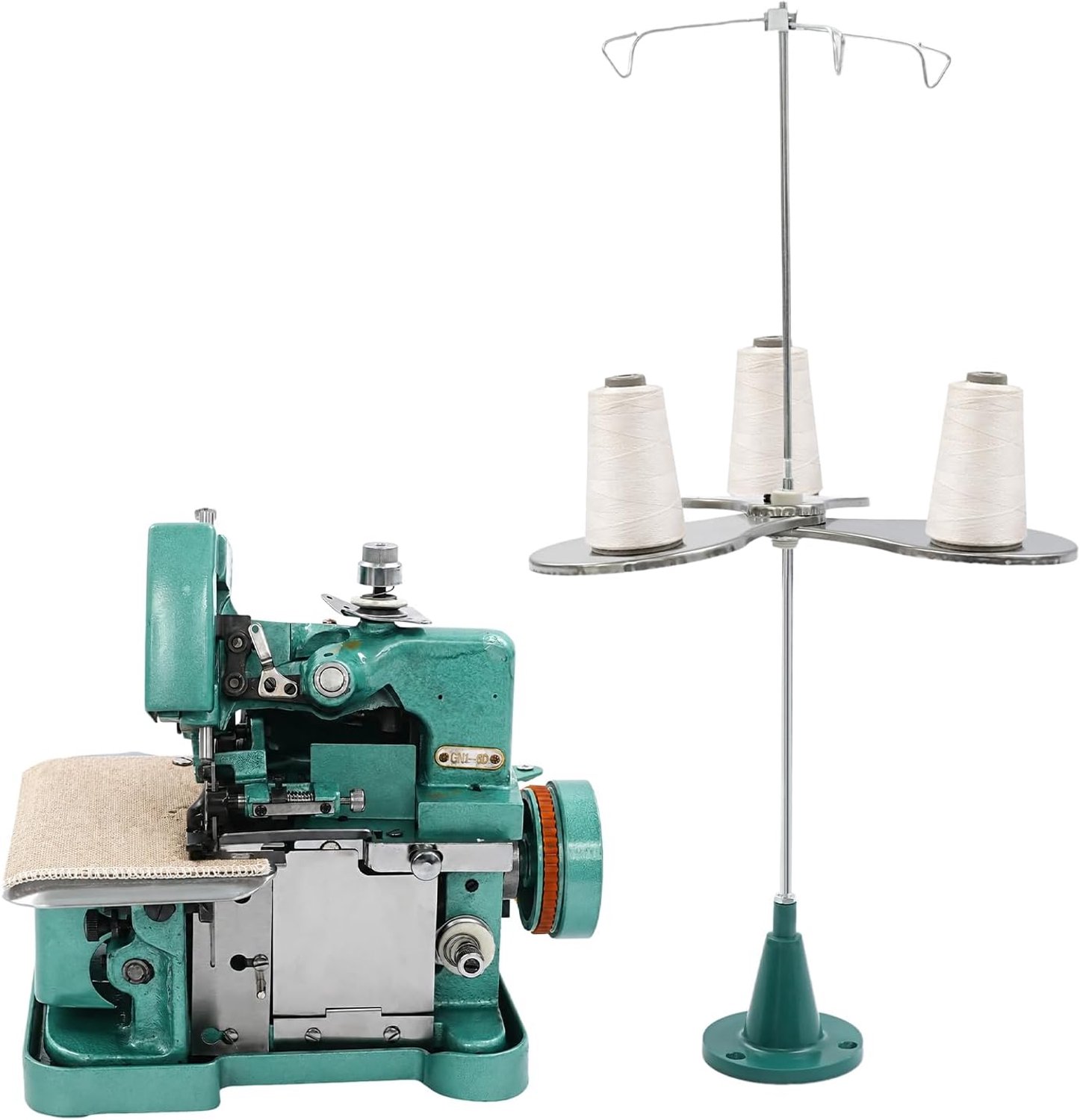 Overlock-naaimachine, 150 W, 3000 steken/min, met voetschakelaar, groen