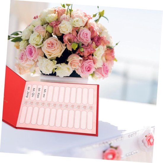 Jojofuny Bruiloft Gastenboek Elegante Chinese Stijl Voor Bruiloft Bruidsborrel Praktisch Chic Vastleggen Van Herinneringen Geschikt Voor Huwelijksreceptie Decoratie — afbeelding 5