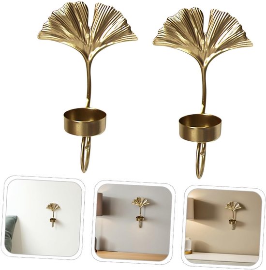 3 Stuks Delige Metalen Wandkandelaren met Vintage Bladmotief Ijzeren Eenvoudige Houder Muurbevestiging voor Slaapkamer Woonkamer Keuken Badkamerdecoratie — afbeelding 5