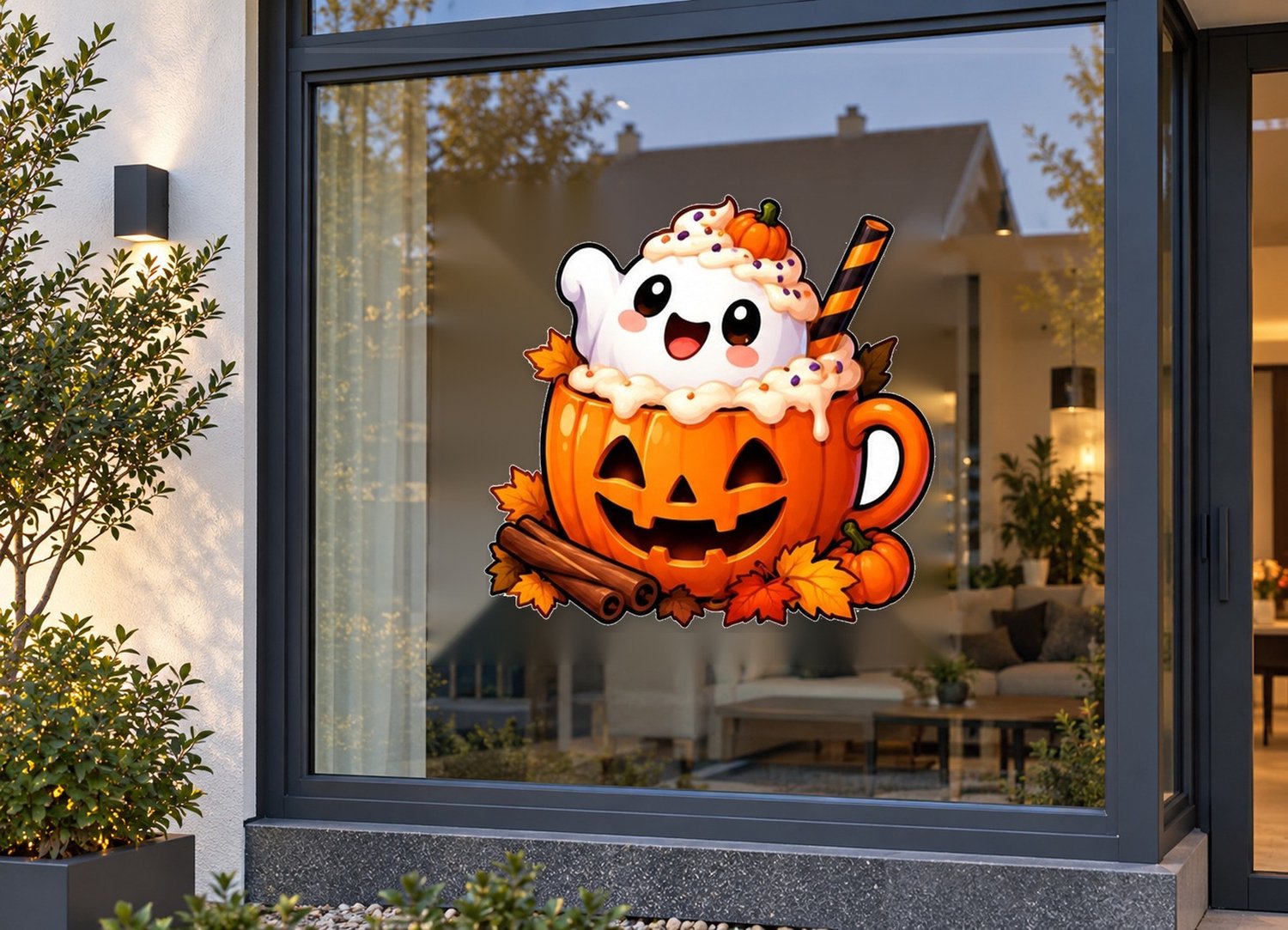 De Stickerman Halloween Raamsticker 50cm Breed Herbruikbaar Weerbestendig (KV6) Multi