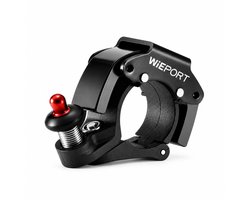 Wieport Compacte Fietsbel - Luid & Helder Geluid - RVS Aluminium - Universele Montage - Zwart
