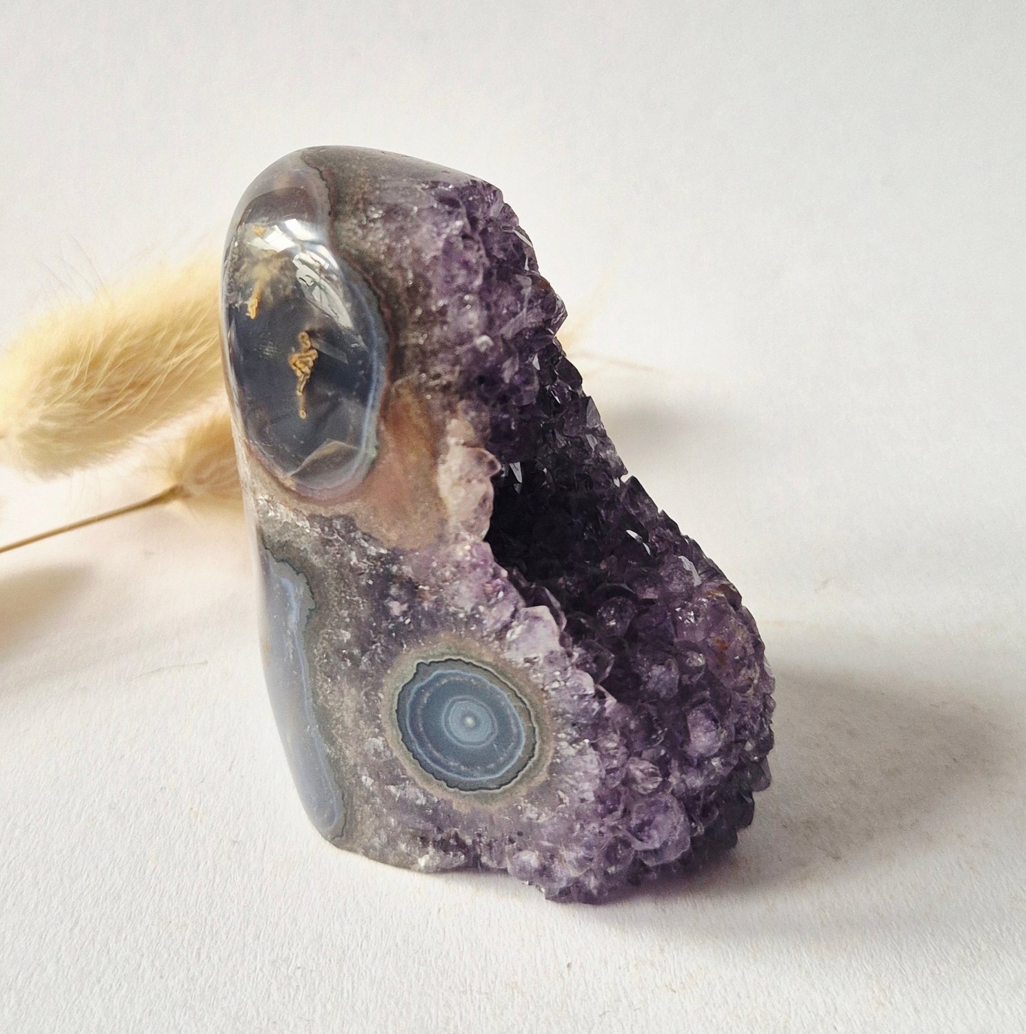 Moonlight Gemstones Amethyst Eyes Freeform – Agate Eye – 179g Meerkleurig