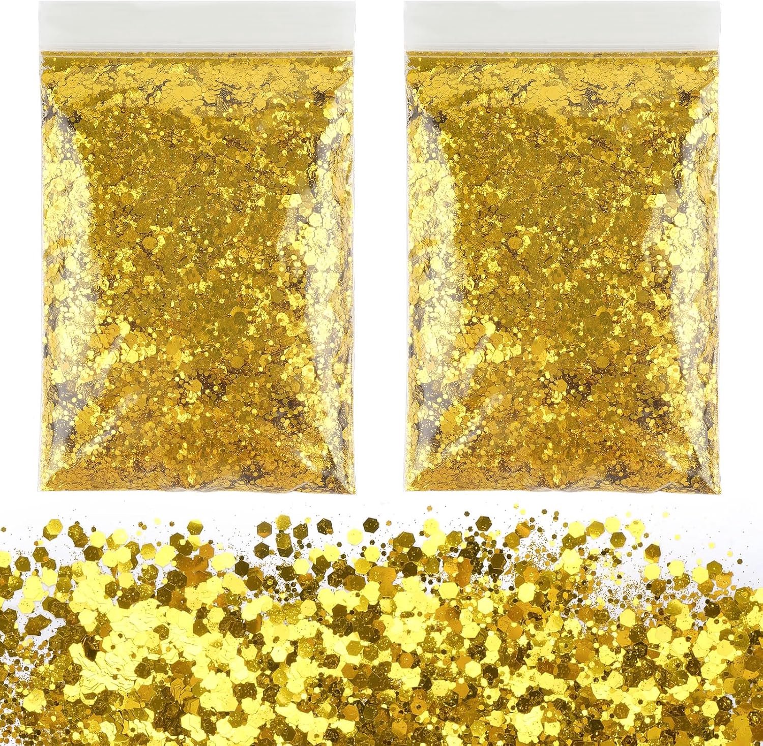 Glitterpoeder voor knutselen, 100g goud glitter