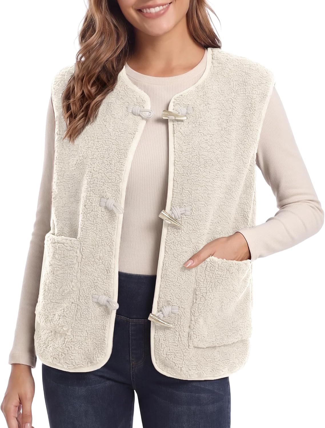 Fleece Weste, zonder mouwen, voor herfst en winter