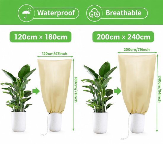 Winterbescherming voor planten, 200 x 240 cm — afbeelding 2