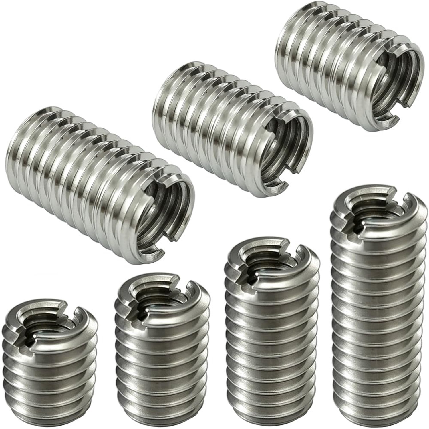 10x Gewinde-inserts M6 op M4 x 15 mm, RVS