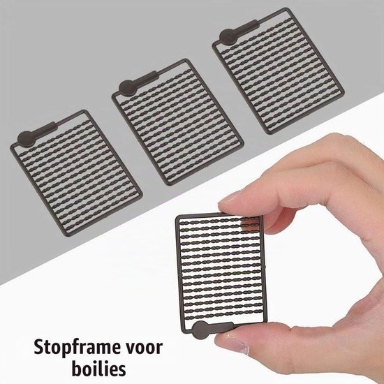 Boilie Lokaas stopt, 10 stuks hairrig, boilie aas stopper frame karper visgerei accessoires, bruin, Eén maat, modern — afbeelding 3