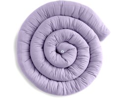 LILIMAUS Bedomrander 200 cm - bedslang voor ledikant en kinderbed - mousseline katoen - lila