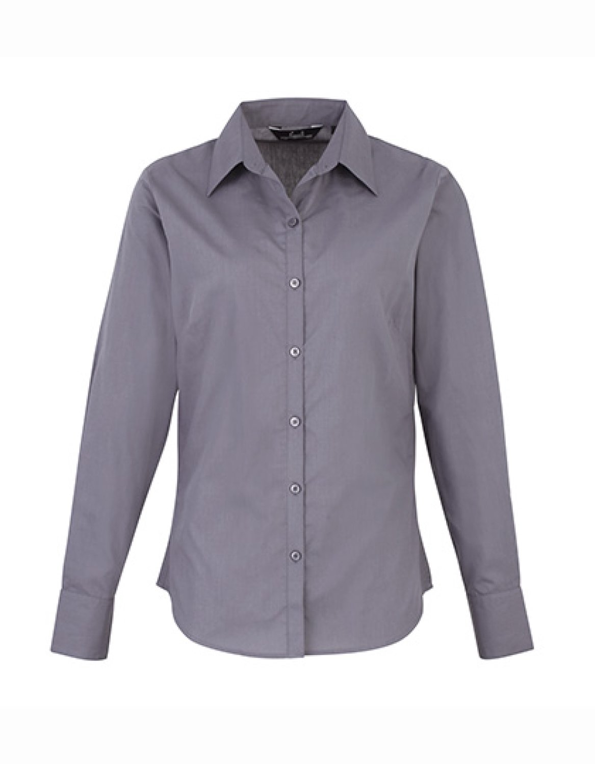 Premier Workwear - Women´s Poplin Long Sleeve Blouse - Steel (ca. Pantone Cool Grey 11C) - 54 (6XL/26)