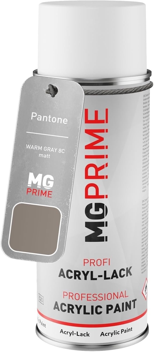 Acryllak spuitbus 400ml - Pantone Warm Grey 8C - sneldrogend - ideaal voor carrosseriedelen - Vemera