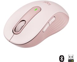 Logitech Signature M650 - Draadloze Muis - Bluetooth en USB Nano Ontvanger - Roze