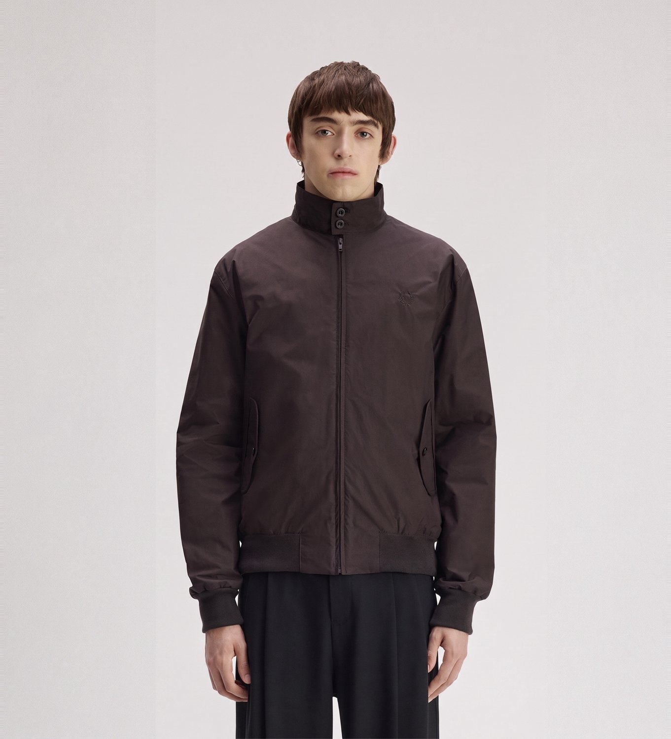 Fred Perry Donkerbruin Harrington-jack