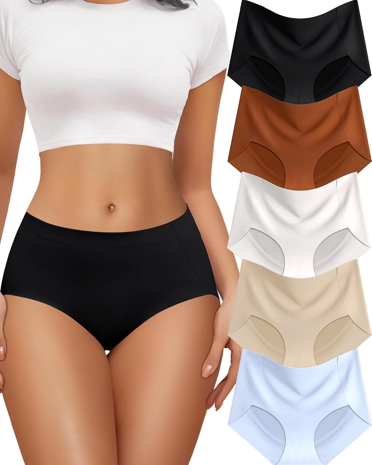 Slips hoge taille, 5 stuks