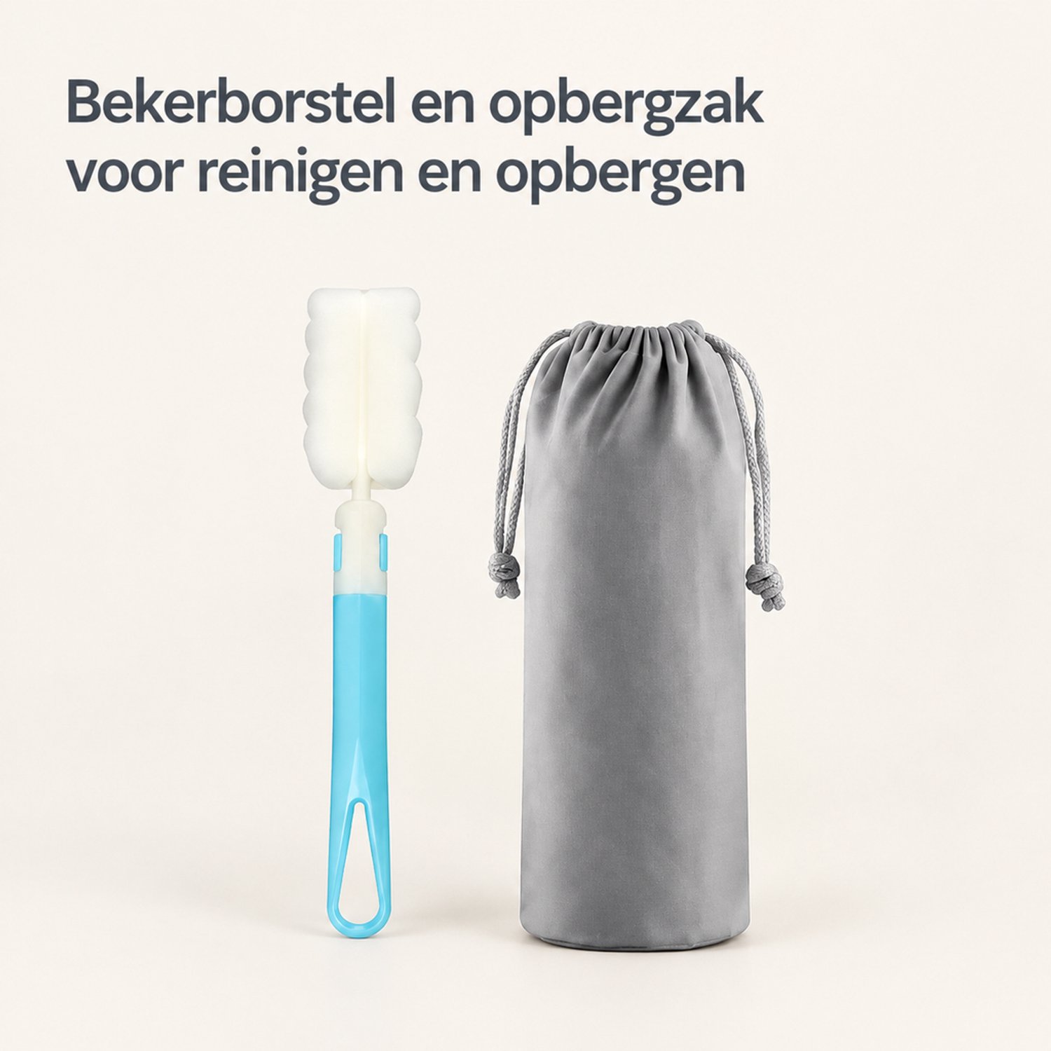 Draagbare elektrische waterkoker 500 ml, wit, 304 RVS binnenreservoir, klapdeksel, 4 temperatuurstanden, digitaal display, 220 V, met borstel en opbergzak