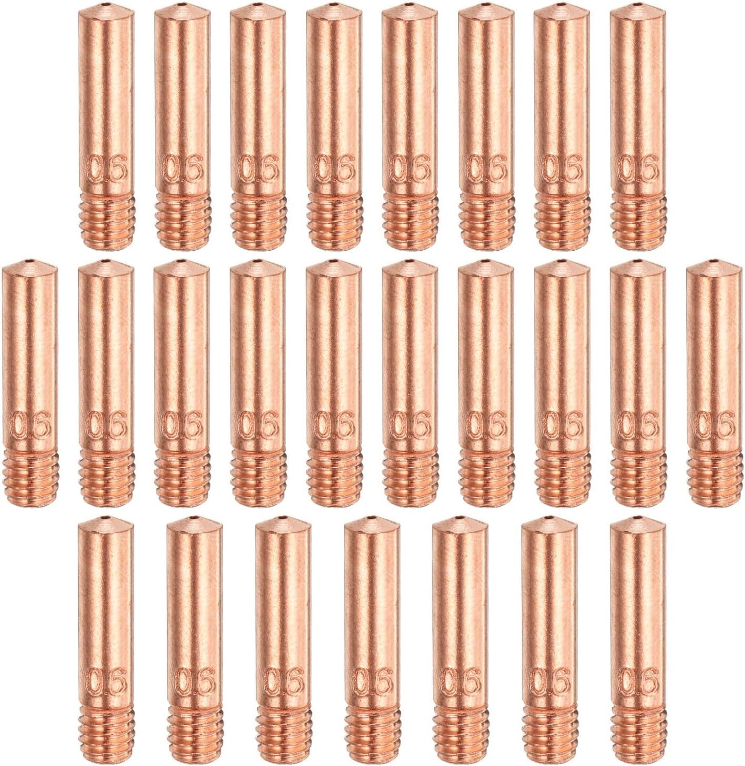 Contactpunten pistool 0,6 mm - 25 stuks koper - hoge slijtvastheid - geschikt voor MIG-lassen - m-winkel