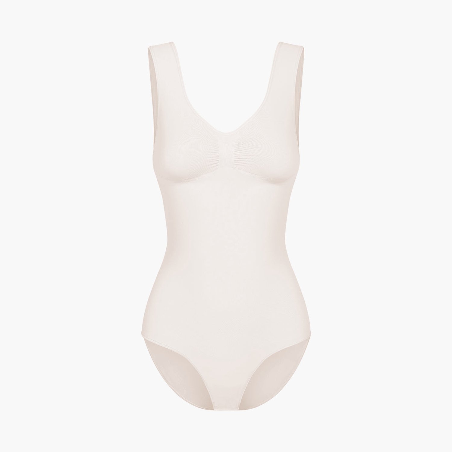 cfab Tanktop bodysuit met corrigerende shapewear en slipje - Zandkleur - 4XL - Corrigerende Body - Naadlos - corrigerend ondergoed dames