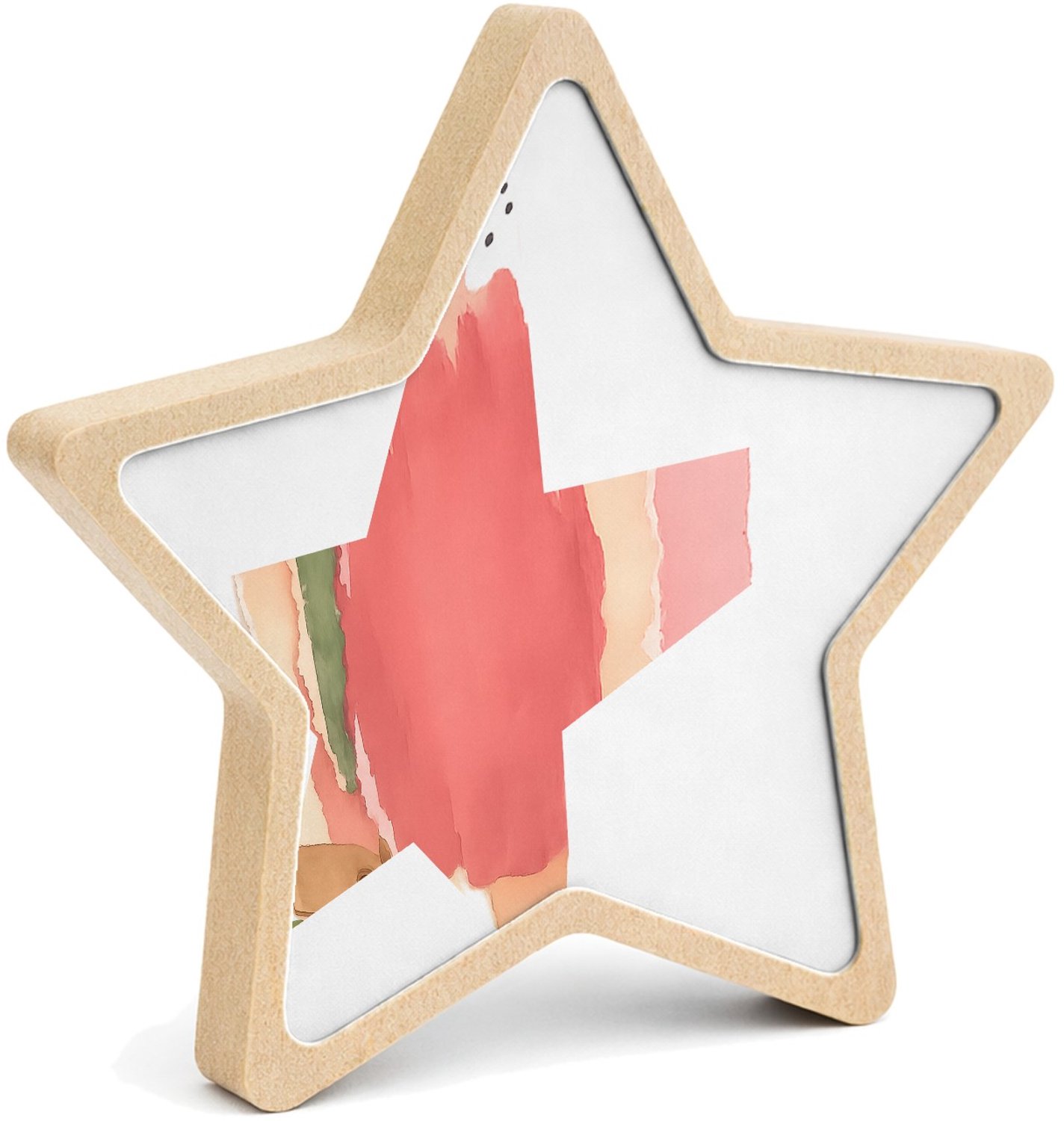 Mr Cadeautjes MDF fotolijst ster 14 x 13,5 - design Een vrolijke, gelaagde love-note compositie met een andere f | cadeau Wit
