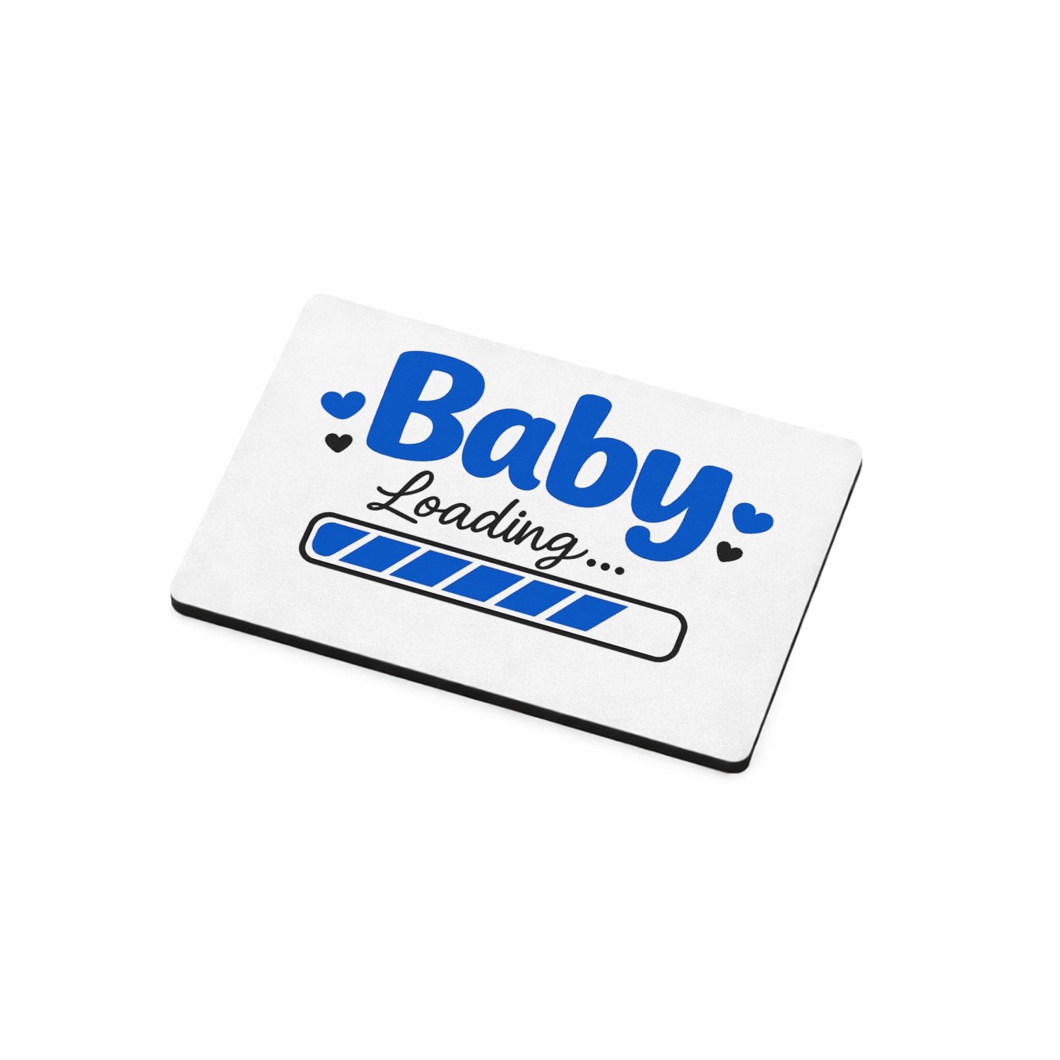 Mr Cadeautjes MDF magnetische fotolijst 7,5 x 5 - design Speelse typografische zwangerschapsaankondiging met een ande | cadeau Wit