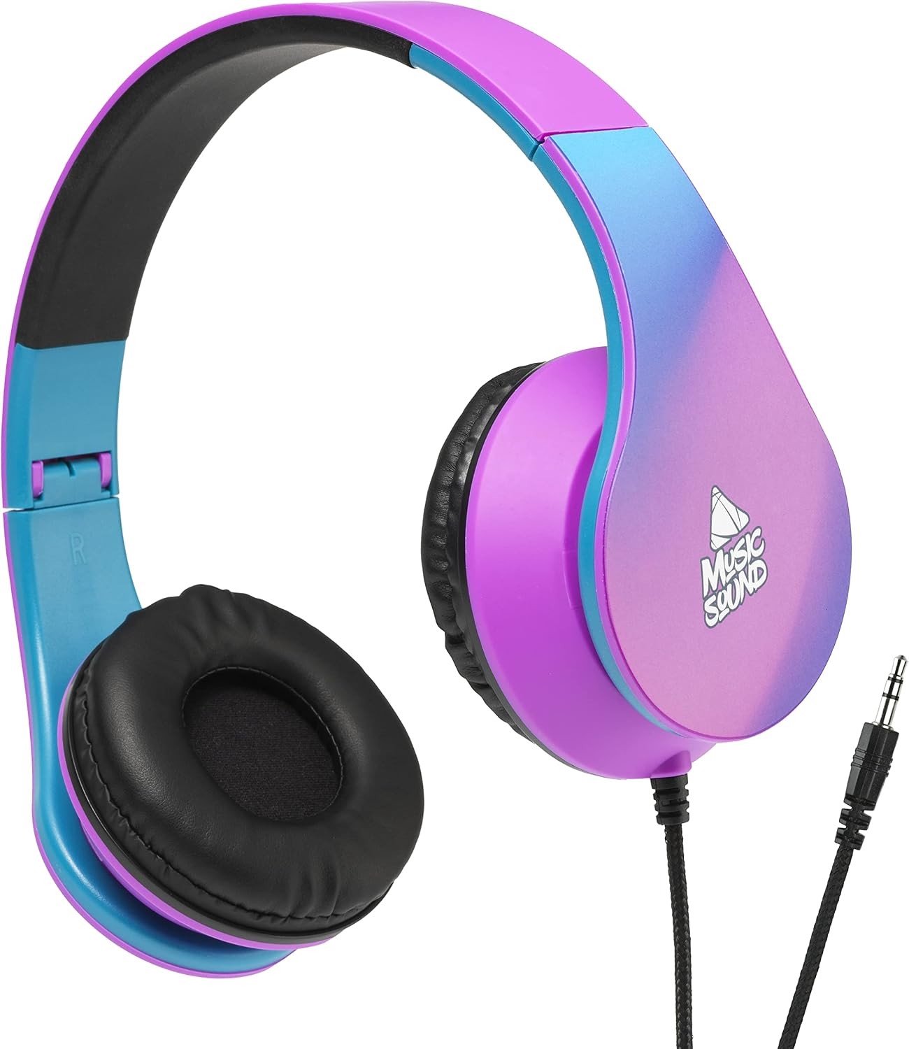 Hoofdtelefoon - Paars - On-ear - Uittrekbare Hoofdband met Kabel - Voor Muziekliefhebbers
