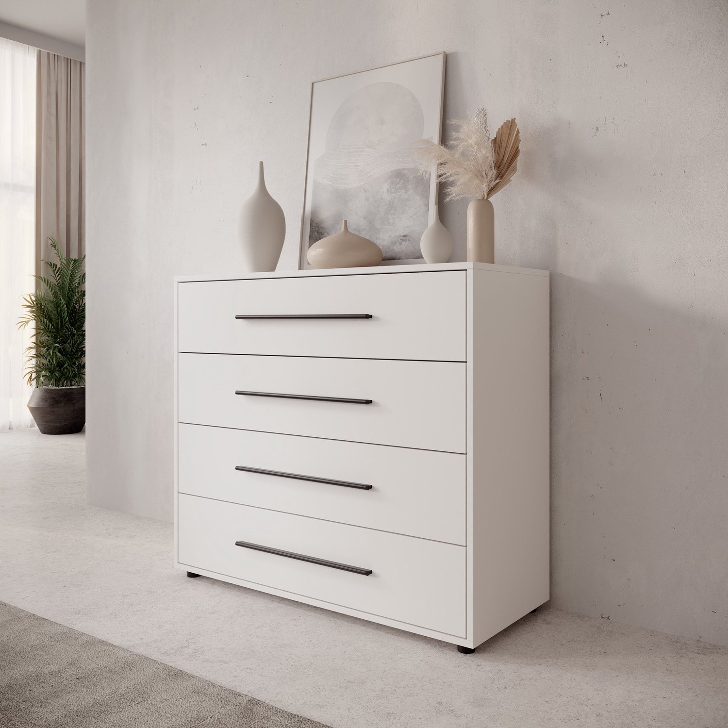 MEUBELLA Montalo - Ladekast - Wit - 99x40x87 cm