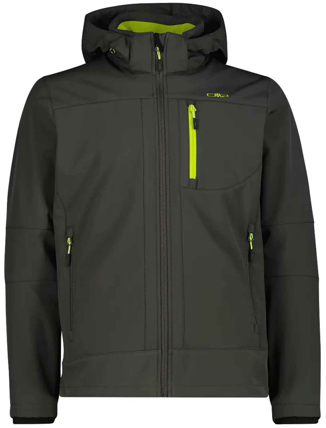 Verwarmde softshell jas met afneembare capuchon CMP Antraciet