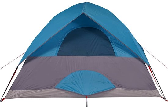 vidaXL Koepeltent - 4-Persoons - Waterdicht - Blauw Kampeerten - Tent - Koepeltent - Campingtent - Outdoor van Vidaxl — afbeelding 2