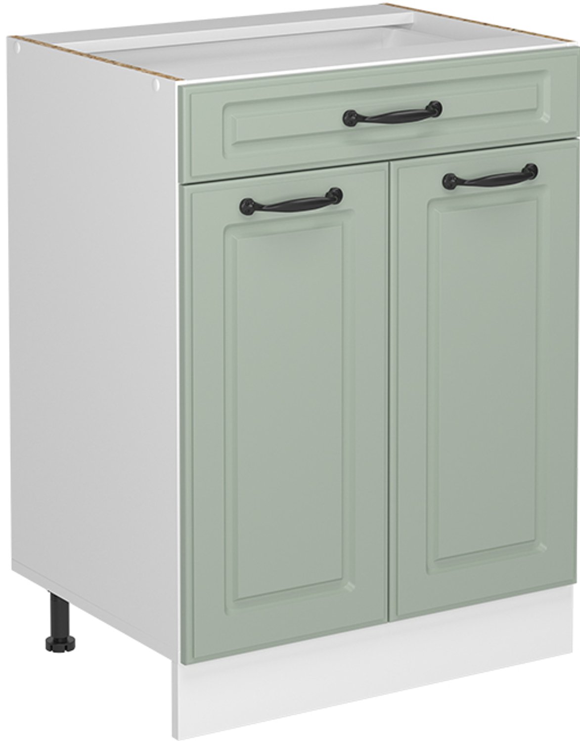 Vicco Keukenonderkast R-Line, Mint landelijk/Wit, 60 cm met lade zonder werkblad