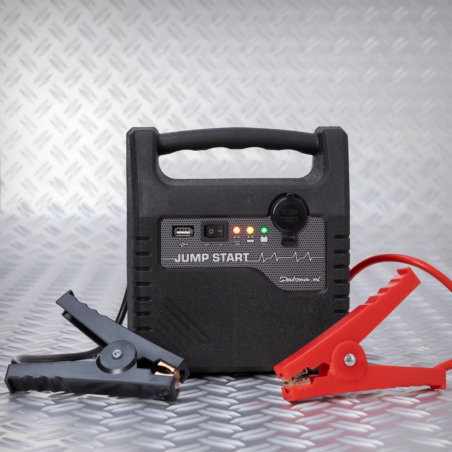 Datona® Jumpstarter 12V - Starthulp voor auto, motor en andere 12V voertuigen - Zwart