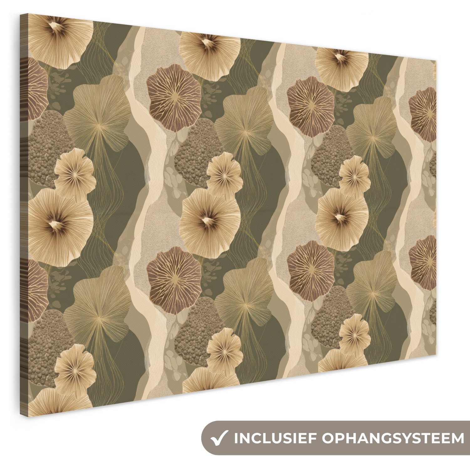 Canvas schilderij 180x120 cm - Exclusieve wanddecoratie Abstract - Modern - Groen - Muurdecoratie woonkamer - Slaapkamer decoratie - Kamer accessoires - Schilderijen op canvas groot XXL