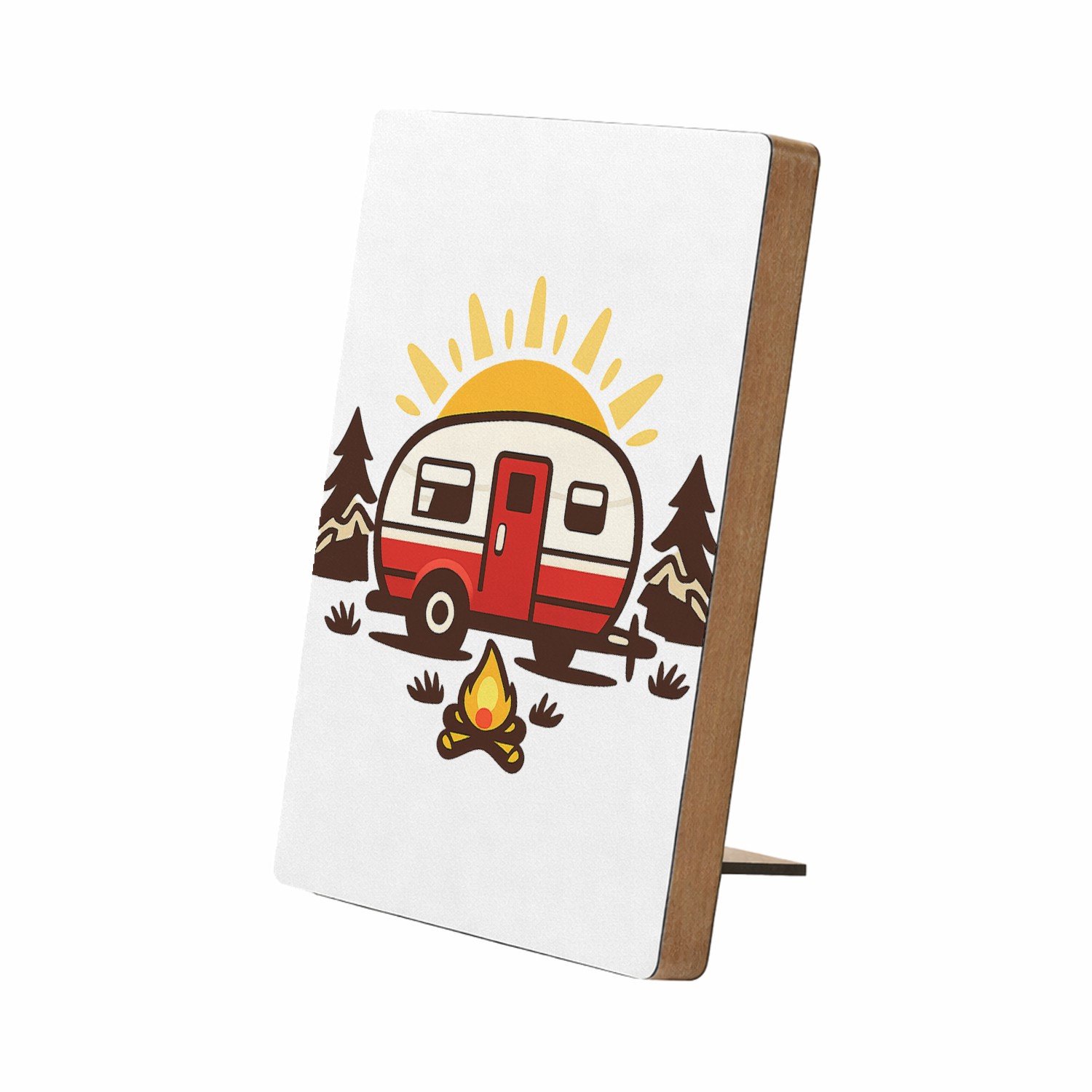 Mr Cadeautjes Glasframe/MDF 12,7 x 17,8 - design Een compacte outdoor-humor print met een andere vrijetijdssc | cadeau Wit