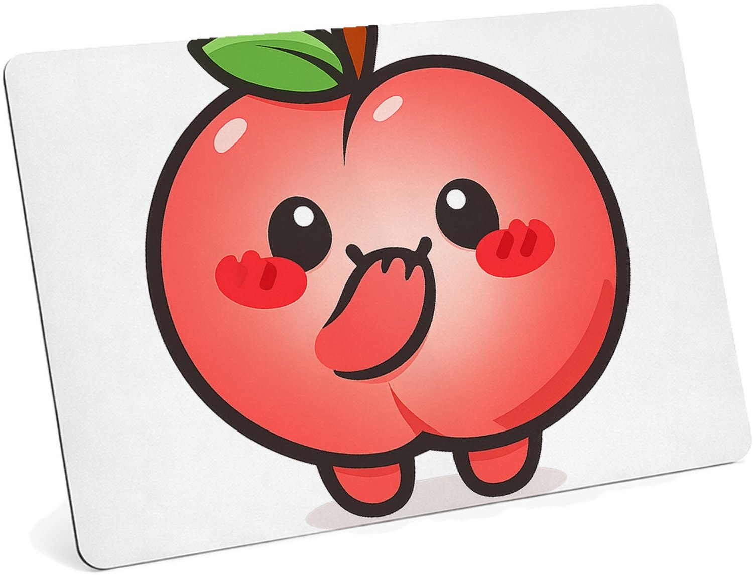 Mr Cadeautjes MDF magnetische fotolijst 28 x 19 - design Een schattige maar een tikje brutale fruitfiguur met een ver | cadeau Wit