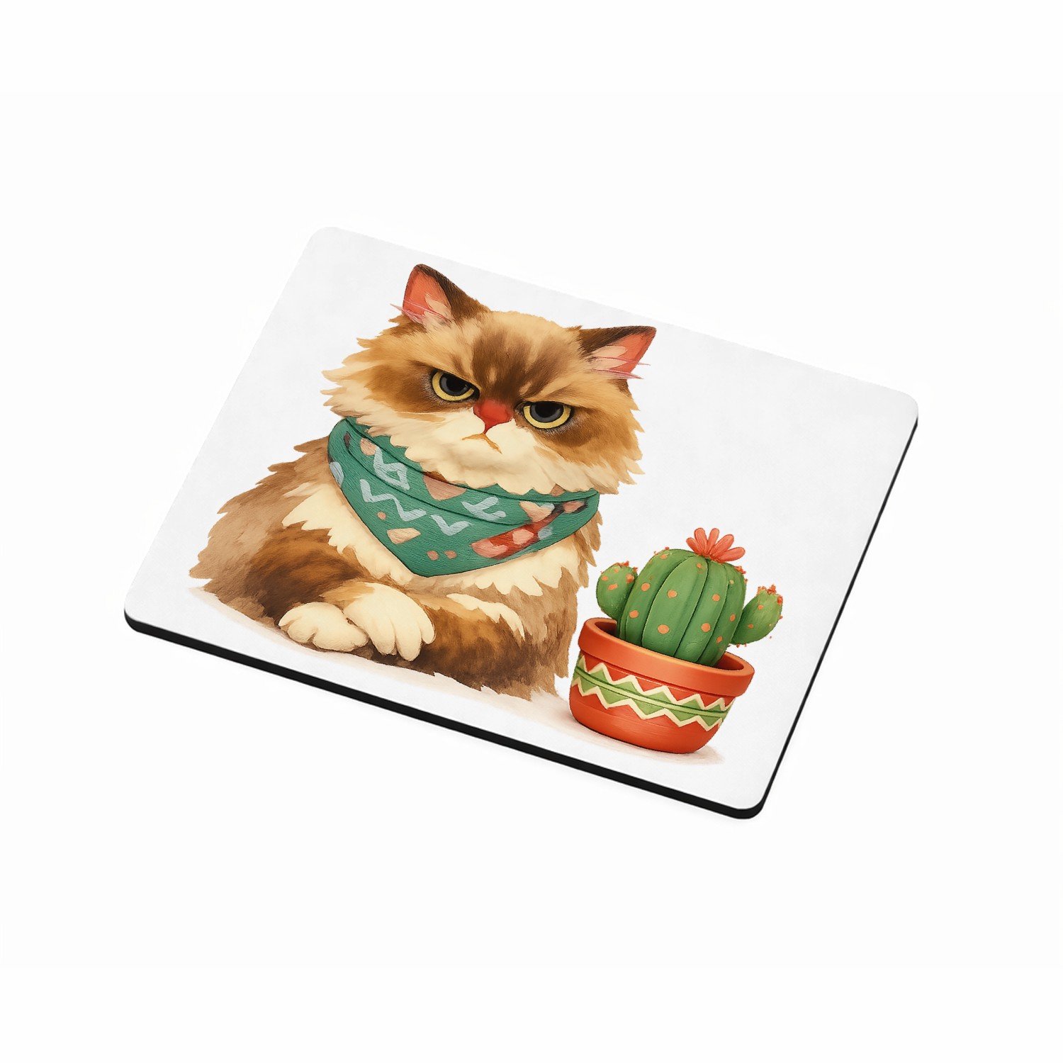 Mr Cadeautjes MDF magnetische fotolijst 9 x 7 - design Een norse egel met een kleine bloempot vol stekelige vetplan | cadeau Wit