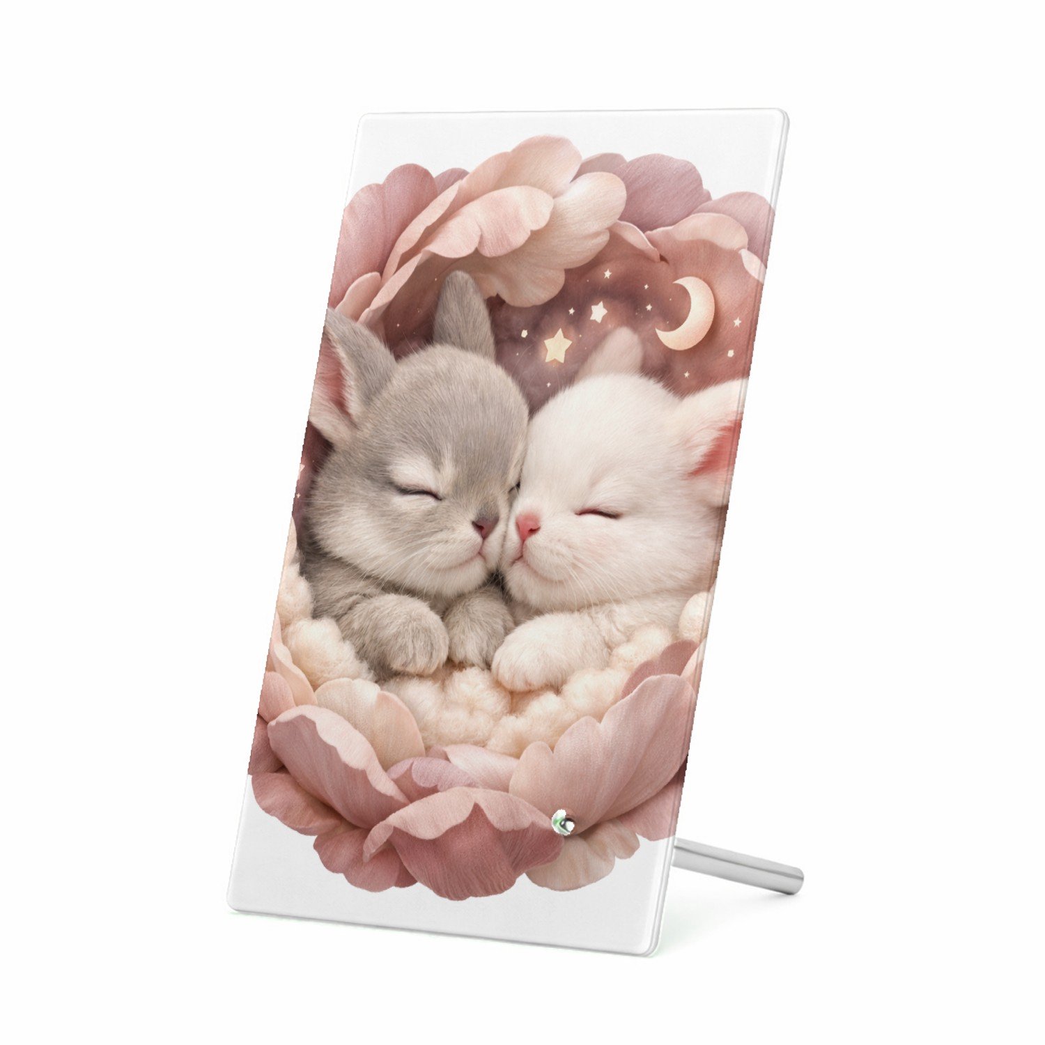 Mr Cadeautjes Glasframe 11 x 16 - design Een sprookjesachtige close-up met een dierlijk hoofdonderwer | cadeau Wit