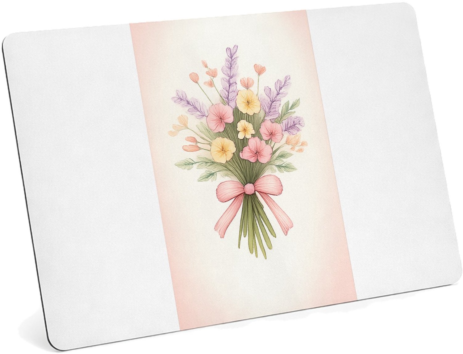 Mr Cadeautjes MDF magnetische fotolijst 28 x 19 - design Een serie elegante natuurboeketten in zachte cadeaustijl, ma | cadeau Wit