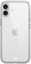 xoxo Wildhearts siliconen glitter hoesje - Sparkle Away Transparent - Siliconen hoesje geschikt voor iPhone 17 - Shockproof case met glitters - Glitter hoesje Transparant