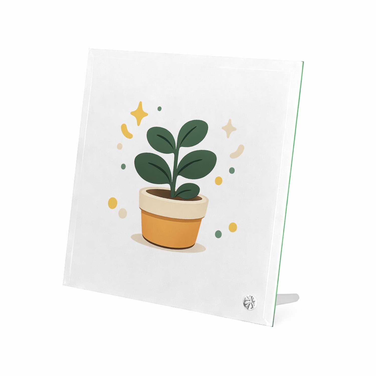 Mr Cadeautjes Glasframe 20 x 20 - design Een vrolijke bedankmok met een kleine, centraal geplaatste i | cadeau Wit