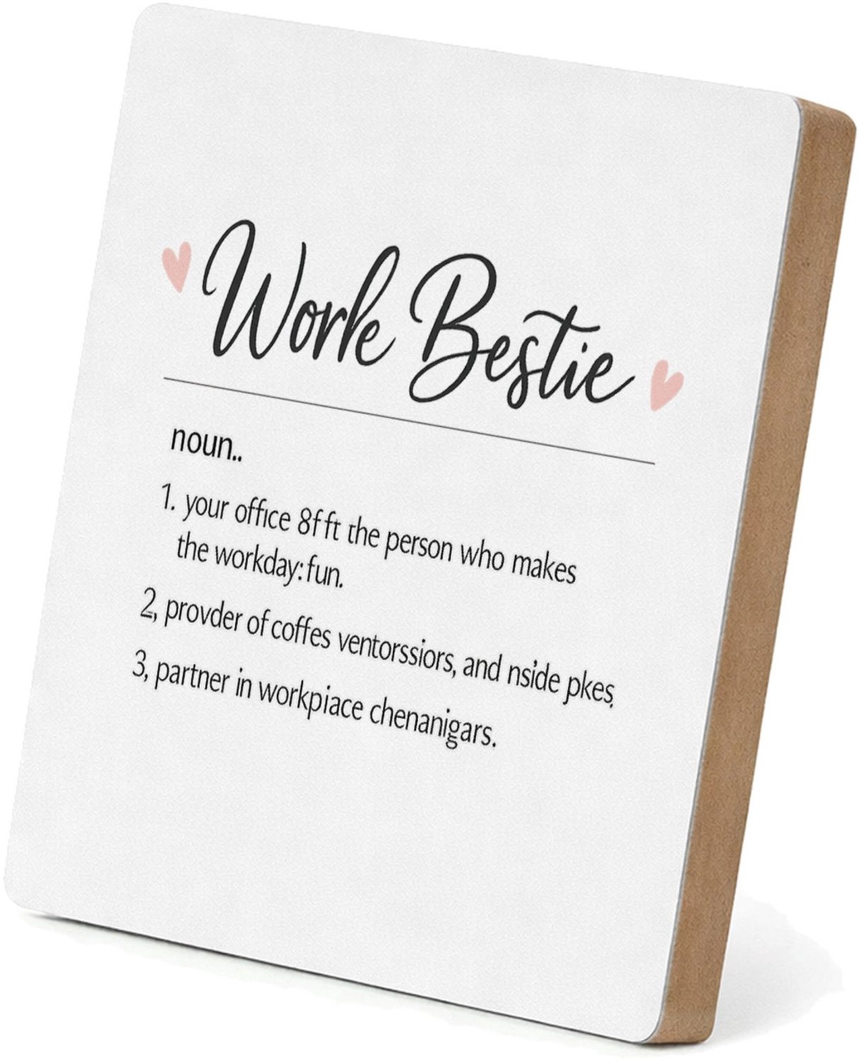 Mr Cadeautjes MDF staande fotolijst 15,2 x 15,2 - design Een vergelijkbare dictionary-opmaak met een warm, grappig co | cadeau Wit