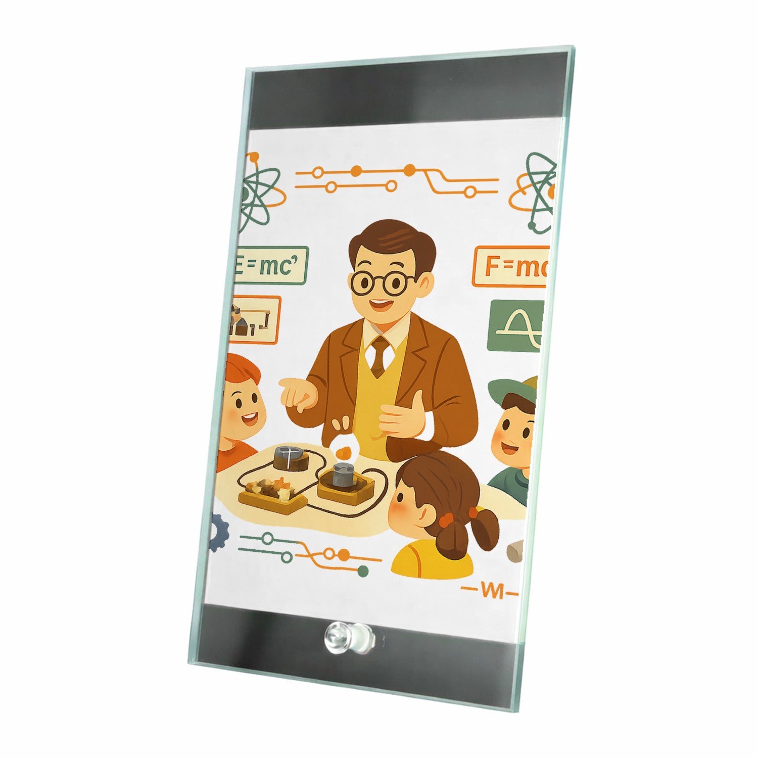 Mr Cadeautjes Glasframe 15 x 23 - design Een vrolijke docentengebruikte schoolposter met een andere v | cadeau Wit