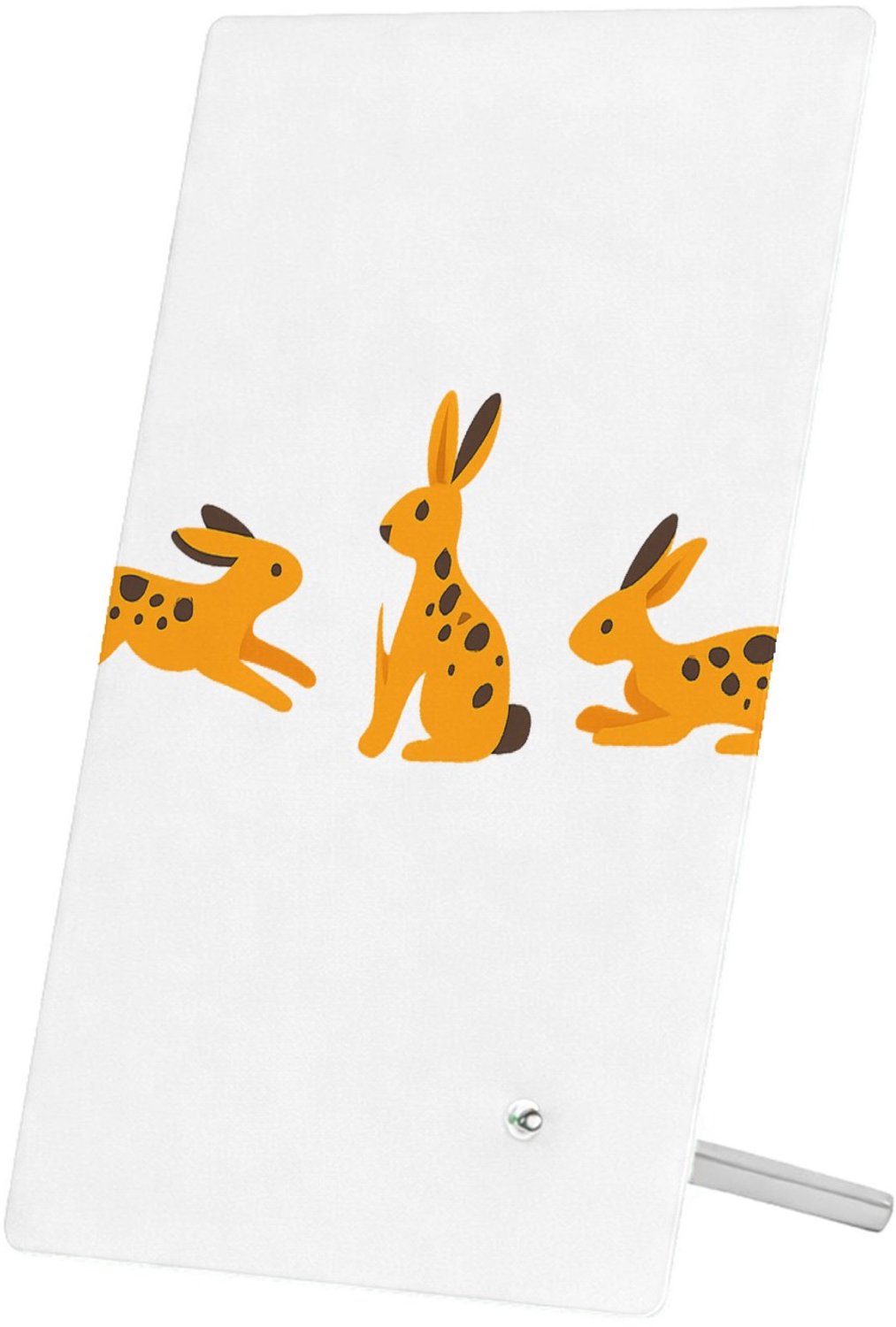 Mr Cadeautjes Glasframe 11 x 16 - design Een subtiele patrooncompositie met meerdere losse figuren di | cadeau Wit