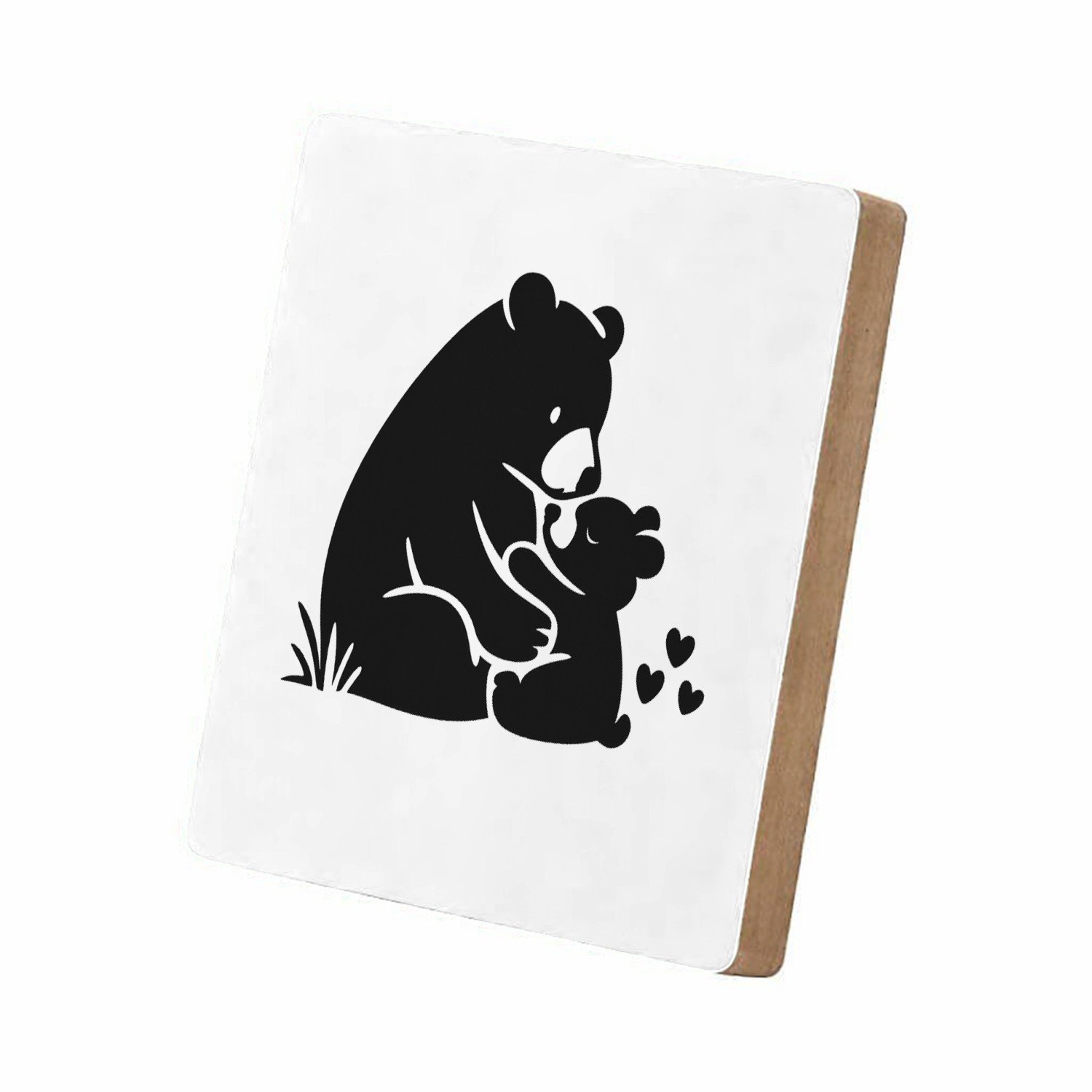 Mr Cadeautjes MDF staande fotolijst 15,2 x 15,2 - design Liefdevolle complimenten in een compacte typografische poste | cadeau Wit