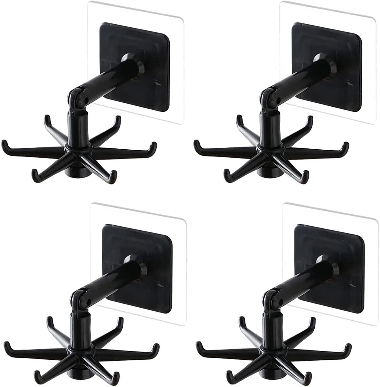 Rotary Folding Hook 4 Stuks - 360° Rotatie - Vouwhaak voor Keuken en Badkamer - Gemakkelijk te Installeren - ShopVlot