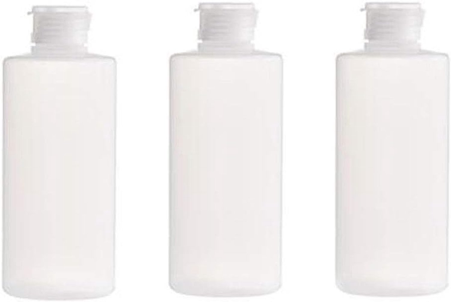 Plastic tube fles 200ML - transparant - 3 stuks - herbruikbaar en handig voor toilettas - ShopVlot