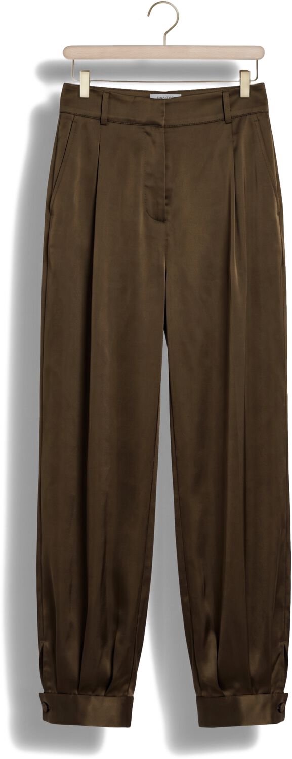 DANTE6 Delancy Bold Satin Balloony Pants Broeken Dames - Olijf - Maat 40