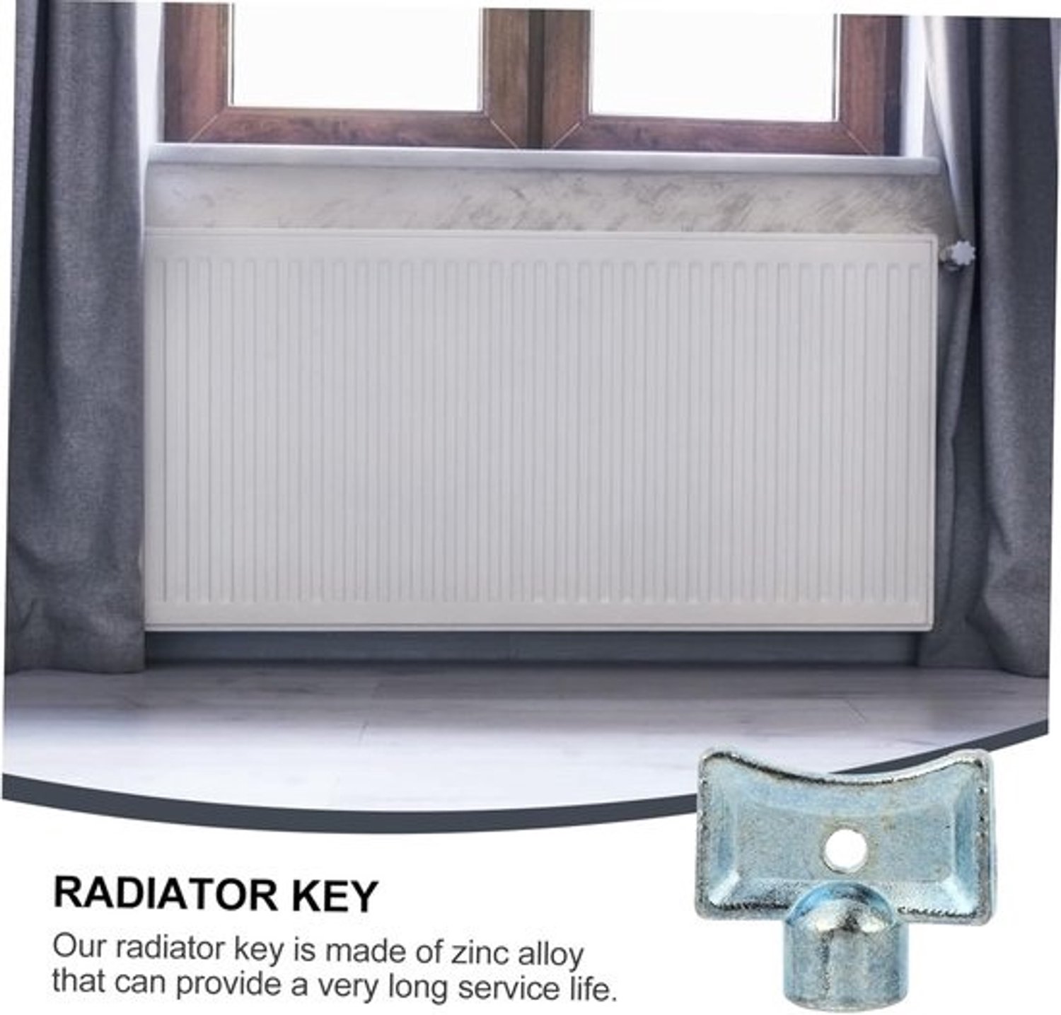 Radiator Ontluchtingssleutel Set - Kraansleutel Dopsleutel - Verwarming Ontluchten - Vierkant Gat Ontwerp - 10 Stuks - Zilver