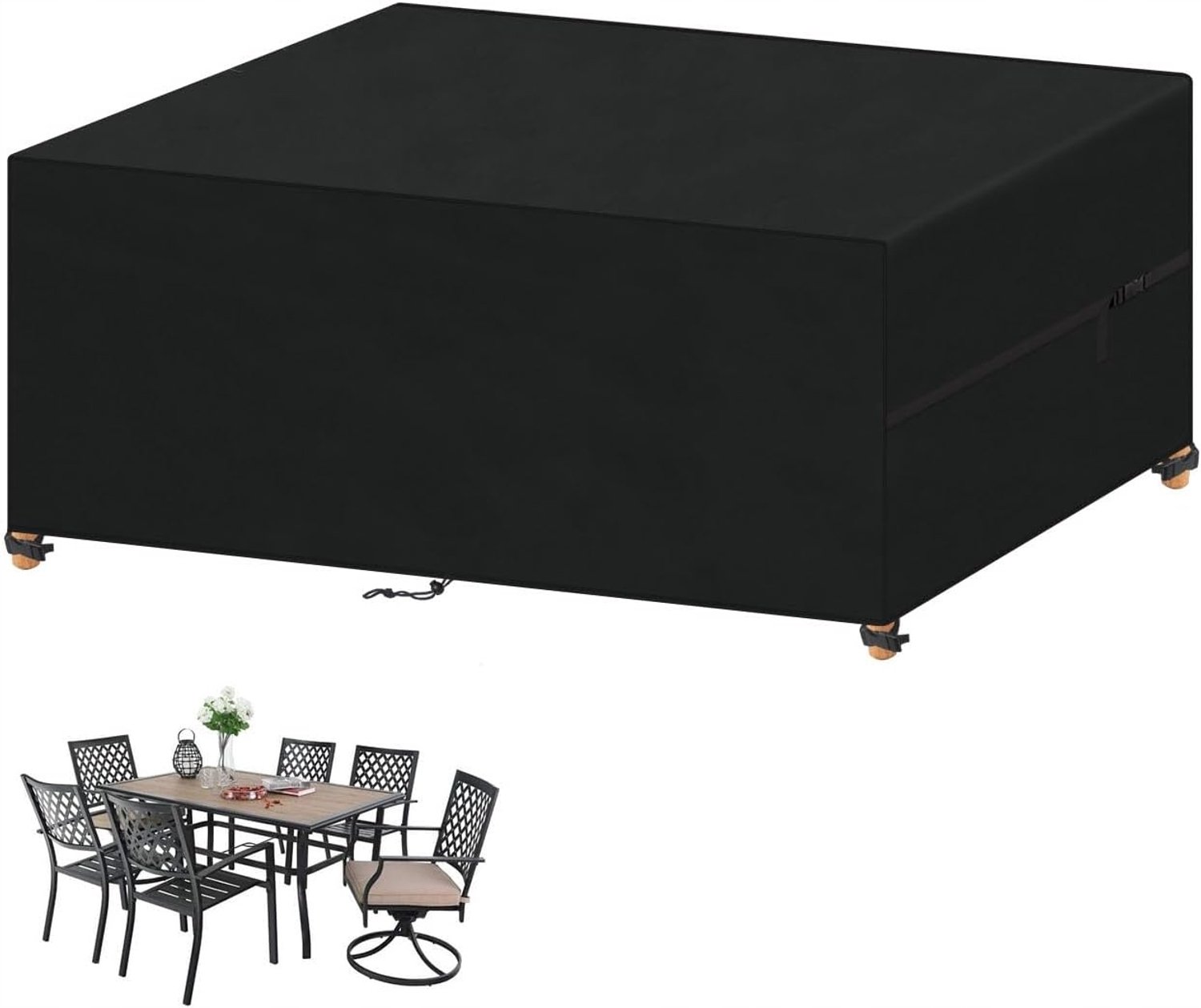 Waterdichte Tuinmeubelhoes 160x100x75cm - Zwart